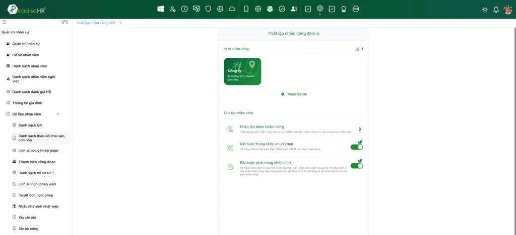 chấm công GPS online
