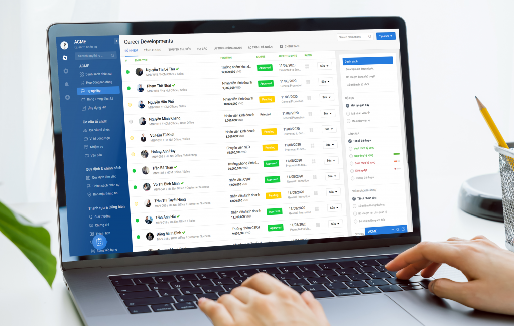 Phần mềm chấm công Base.vn