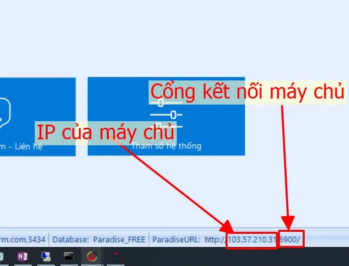 Hướng dẫn xác định IP và Port máy chủ trên phần mềm ParadiseHR