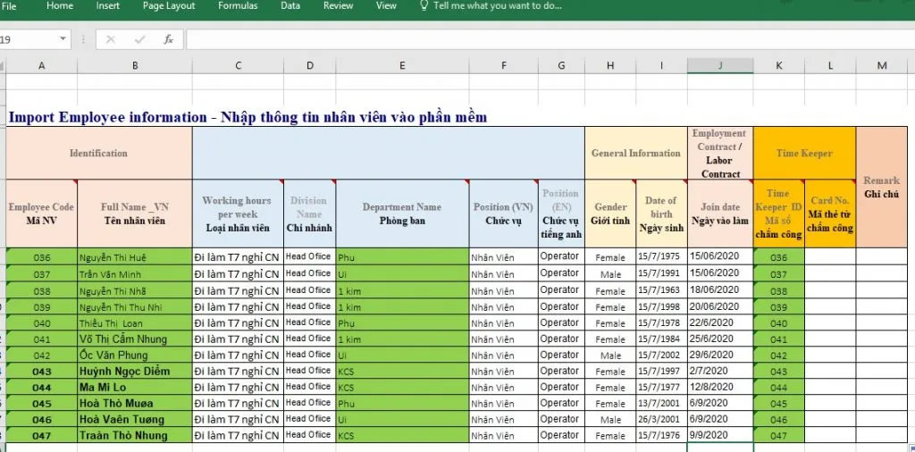 Phần mềm chấm công Paradise HR cung cấp mẫu template chuẩn và hướng dẫn chi tiết để cách chuẩn bị dữ liệu