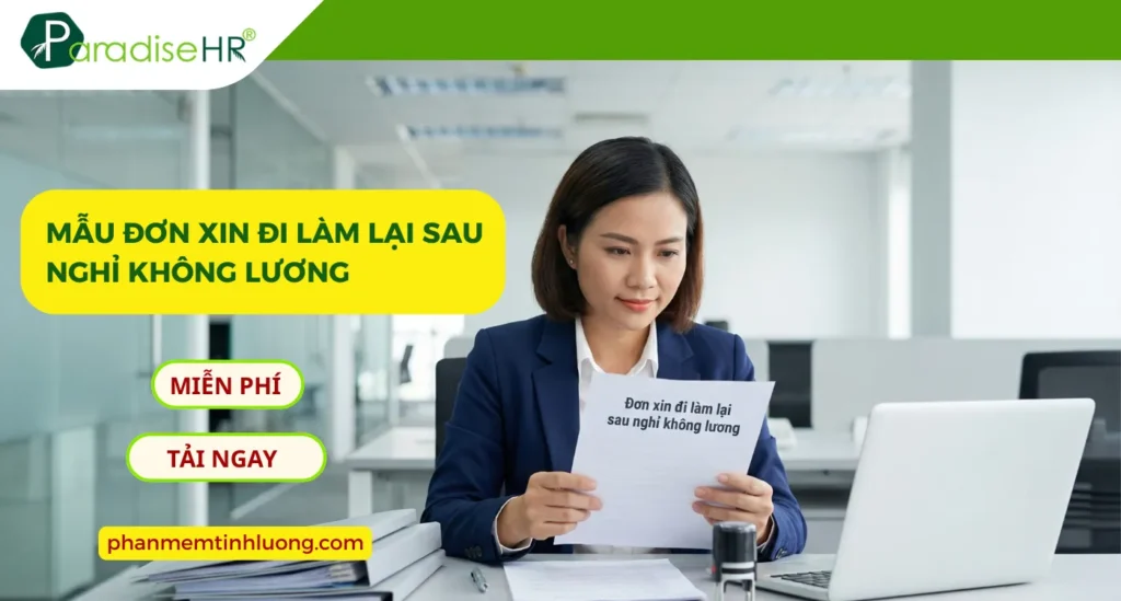 [TẢI MIỄN PHÍ] Đơn Xin Đi Làm Lại Sau Nghỉ Không Lương Chuẩn Nhất 2026