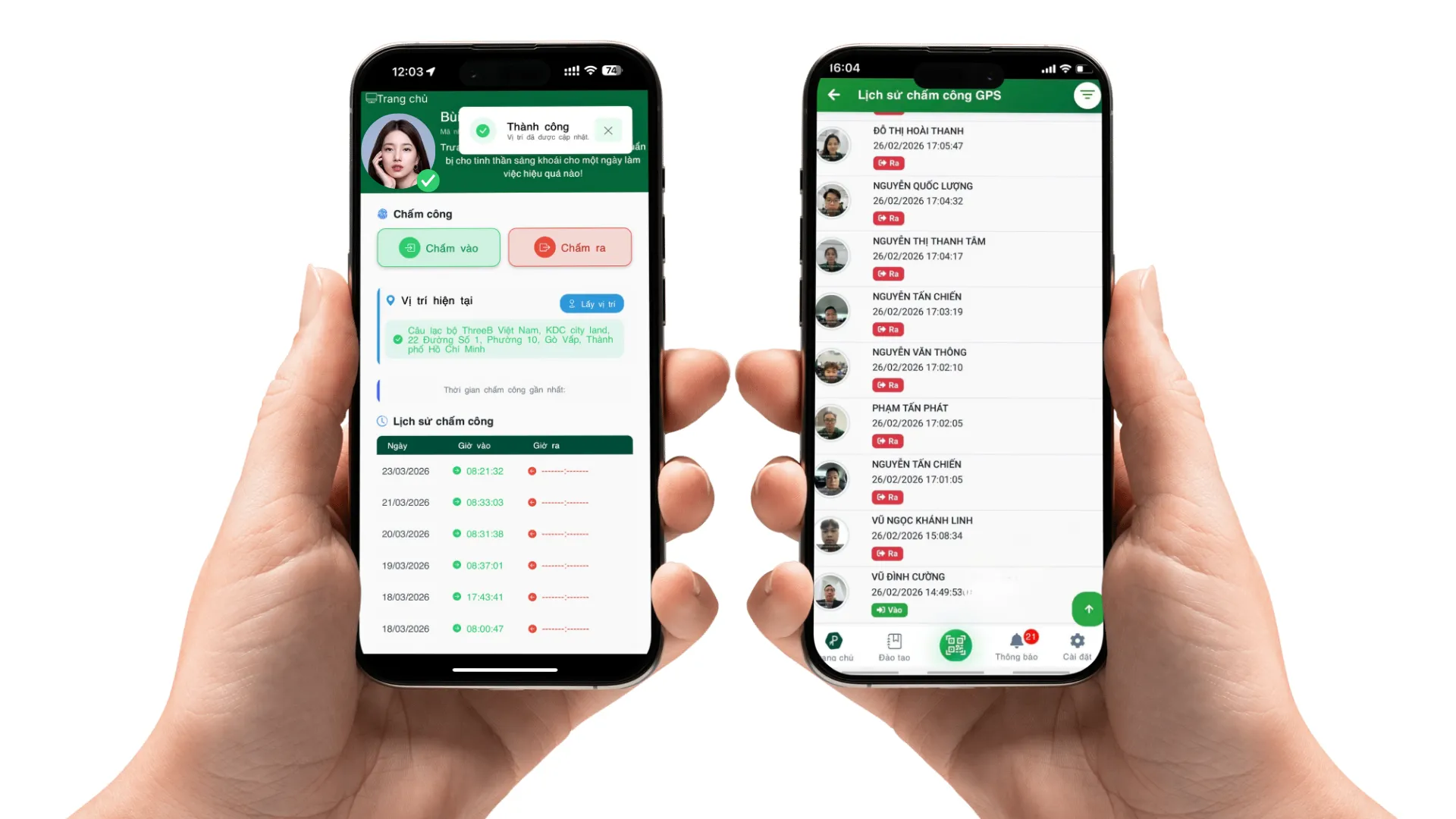 Lịch sử chấm công