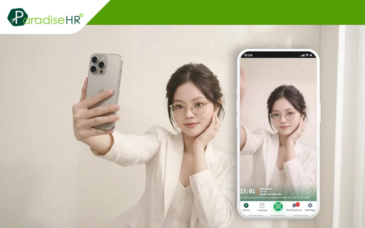 Nhân viên phải có smartphone để sử dụng chấm công GPS