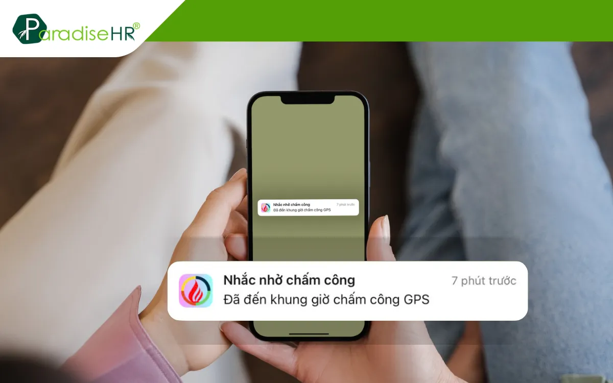 Nhắc nhở khi nhân viên quên chấm công