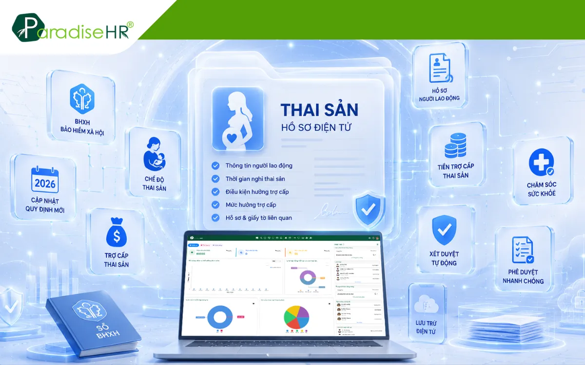 Quản lý hồ sơ thai sản trên phần mềm