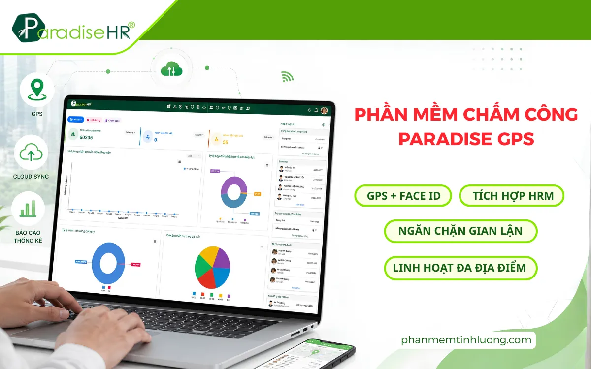 Paradise HR hỗ trợ chấm công cho nhân viên salé thị trường