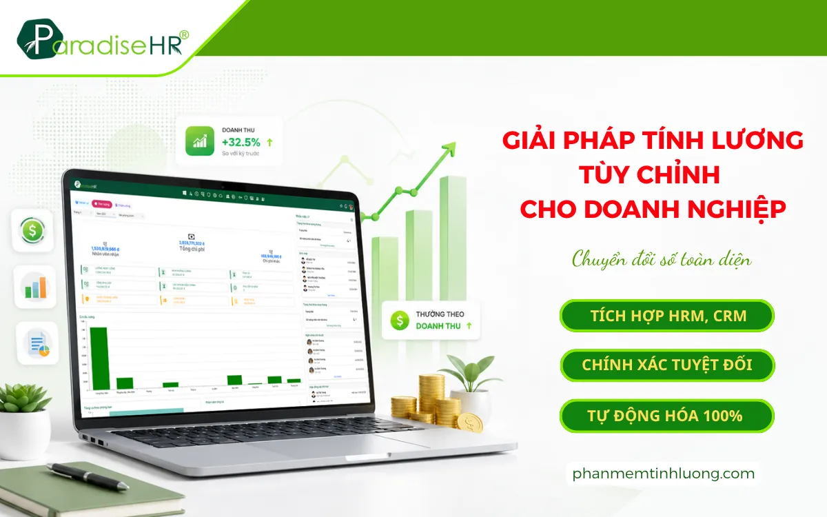 Paradise HR tự động hóa lương thưởng theo doanh thu